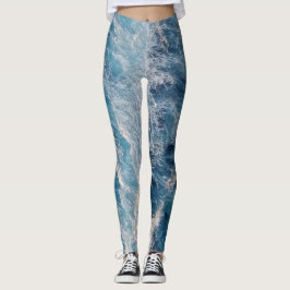 Legging Ondas azuis do oceano