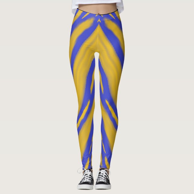 Legging Ondas de Nuvem Dourada Reflexo  (Frente)