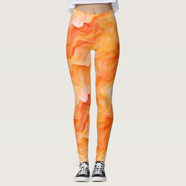 Legging Ondas de Sonho Laranja (Frente)