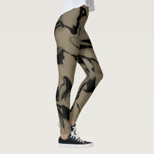 Legging Ondas de Tan e Design castanho