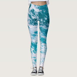 Legging Ondas do Oceano Azul