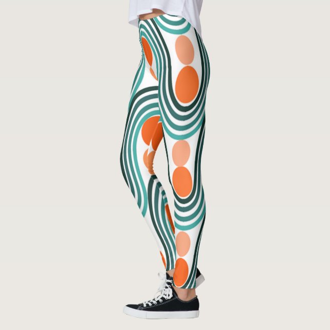 Legging Ondas e Círculos Modernos de Meados do Século (Esquerda)