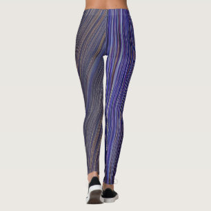 Legging Ondas Fracionadas de Capa abstrato 31