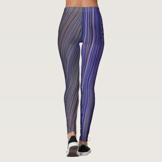 Legging Ondas Fracionadas de Capa abstrato 31 (Verso)