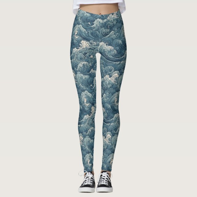 Legging Ondas retro-oceânicas (Frente)