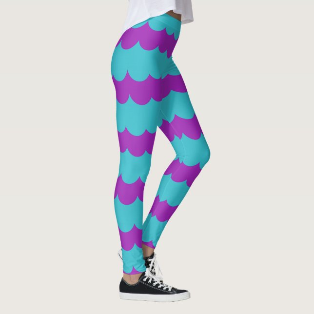 Legging Ondas roxas - Pernas (Direita)