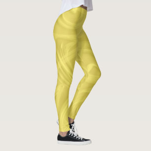 Legging Ondas sobre trabalhos de arte amarelos