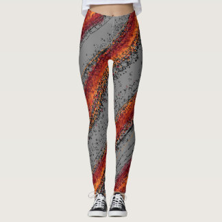 Legging Ondas Vermelhas e Cinzas