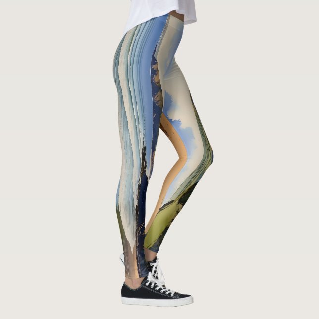 Legging "Onde Céu Encontra Areia Silenciosa" - Evasão Devo (Direita)