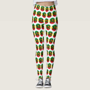 Legging One Love, Reggae design with reggae colors