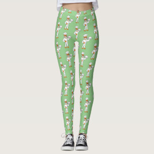Legging Óptica de desenho animado de tigre engraçado