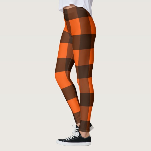 Legging Orange and Black Guingham (Esquerda)