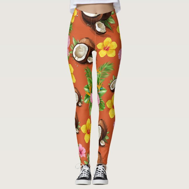 Legging Orange Floral (Frente)