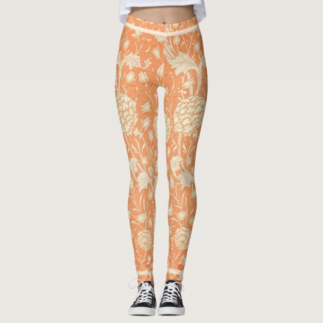 Legging Orange Floral William Morris (Frente)