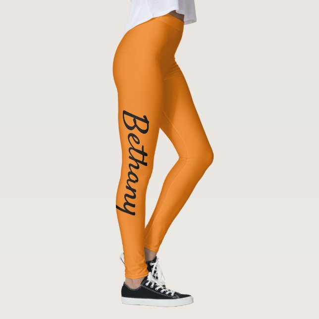 Legging Orange Personalizado XS (0-2) para XL (16) (Direita)