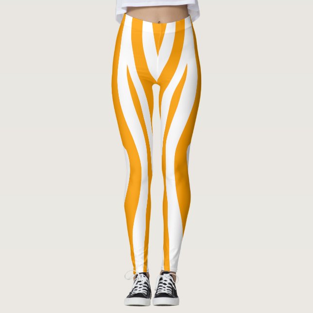 Legging orange sport cultura zebra  (Frente)