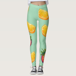 Legging Orange, Strawberry vitamines