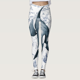 Legging Orca Map Blue