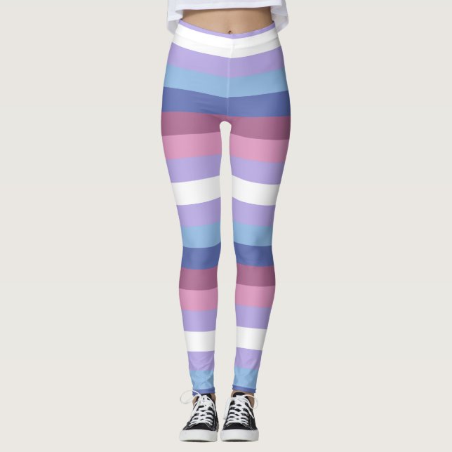 Legging Orgulho Bigender, Impressão de distribuição, Orgul (Frente)