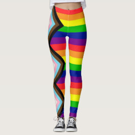 Legging Orgulho do Progresso LGBTQ+ Unisex Tendência