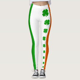 Legging [Orgulho Irlandês] Bandeira do Shamrock