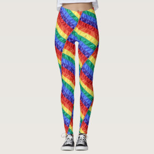 Legging Orgulho LGBTQ pavilhão arco-íris padrão da faixa a