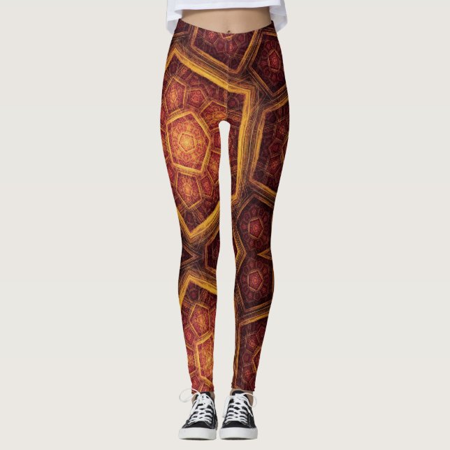 Legging Oriental alfaia - Power yoga Ir (Frente)