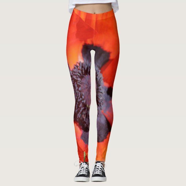 Legging Oriental Poppy Flower (Frente)
