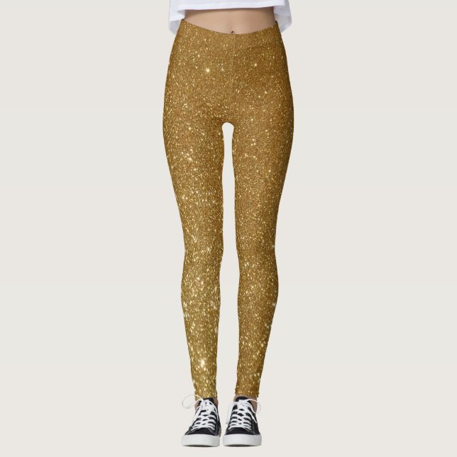 Legging Original Dourado de brilho (Frente)
