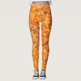 Legging Ornamental Floral with Texture  02- Vintage Look