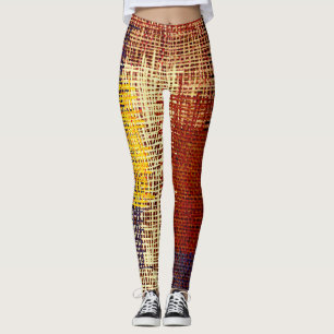 Legging ornamento de bordados, linhas coloridas, estilo bo