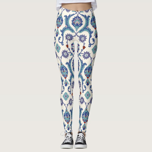 Legging Ornamento Floral: Padrão Árabe Tradicional. (Frente)
