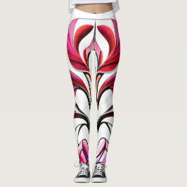 Legging Orquídea Metálica: Uma Extravaganza Rosa e Amarela
