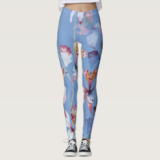 Legging Orquídea Selvagem Elegância: Luxo Aquarela