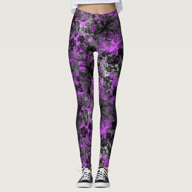 Legging Orquídea Tropical Wahine Lace Hawaiian (Frente)