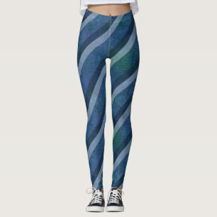 Legging Os AZUIS diagonais aperfeiçoam calças da ioga do