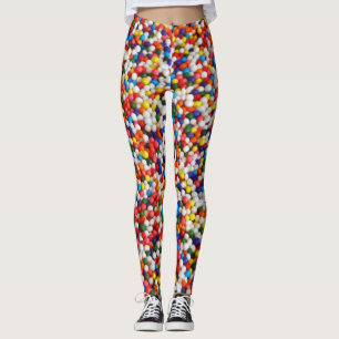 Legging Os doces coloridos polvilham bolas