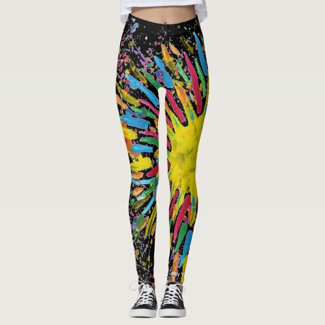Legging Os doces molham o artista do autismo (Frente)