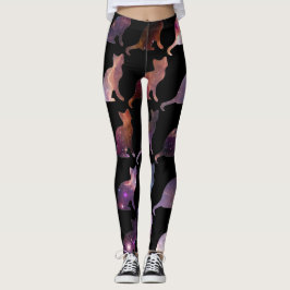 Legging Os gatos do impressão da galáxia modelaram