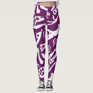 Legging Ossos de dinossauro (roxos)