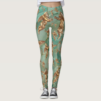 Legging Ouro Anjos na moda Aqua Turquoise