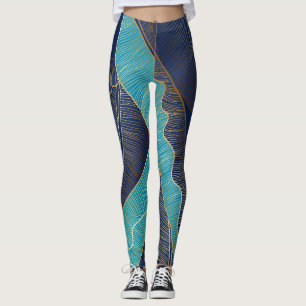 Legging Ouro Banana Leaf: Padrão De Luxo.