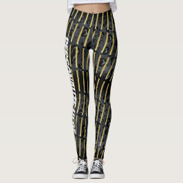 Legging Ouro Black Bubbles Personalizado Moderno Designer