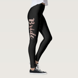 Legging Ouro cor-de-rosa do falso chique elegante e noiva