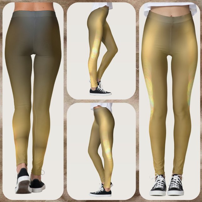 Legging Ouro de bronze - Grelha Chic Dourada brilhante (Criador carregado)