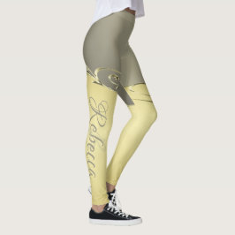 Legging Ouro de luxo decorativo em ouro e prata