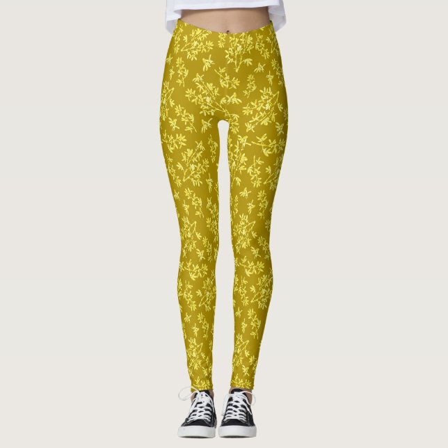 Legging Ouro espinho-preto (Frente)