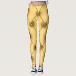 Legging Ouro Glamor: Decoração Interior Luxuosa.