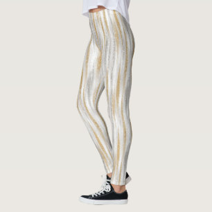 Legging Ouro Prata Chic Glam Glitzy Listras
