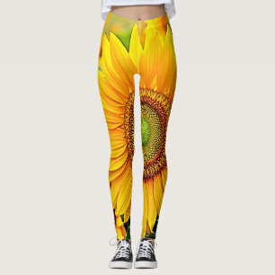 Legging Ouro Sunflower Field Serenity Design